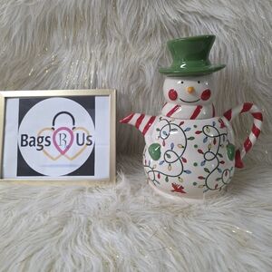 Temp-tations Nostalgic Seasonal 1.75-qt Snowman Teapot New in Box